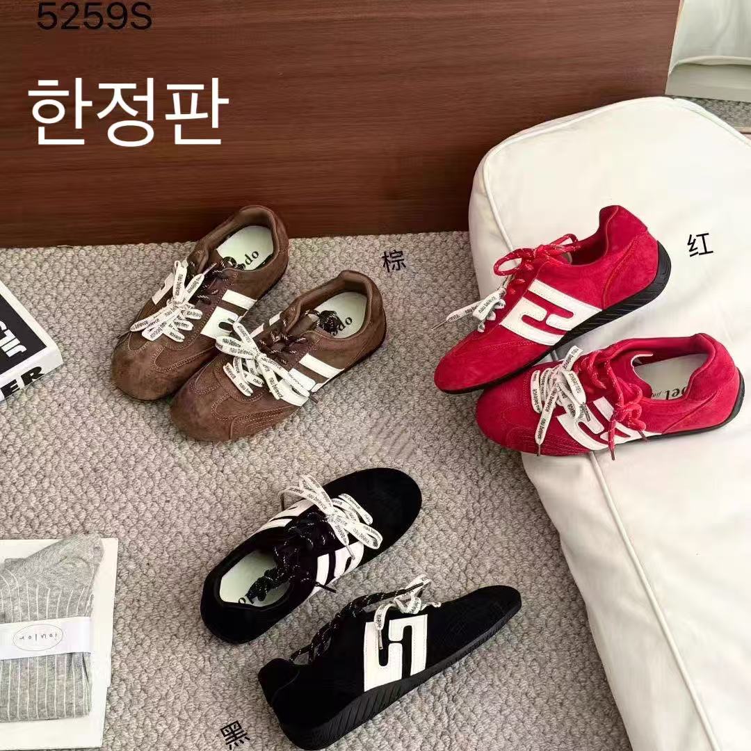 5259 透气浅口夏季增高春季百搭鞋子系带女鞋时尚休闲鞋