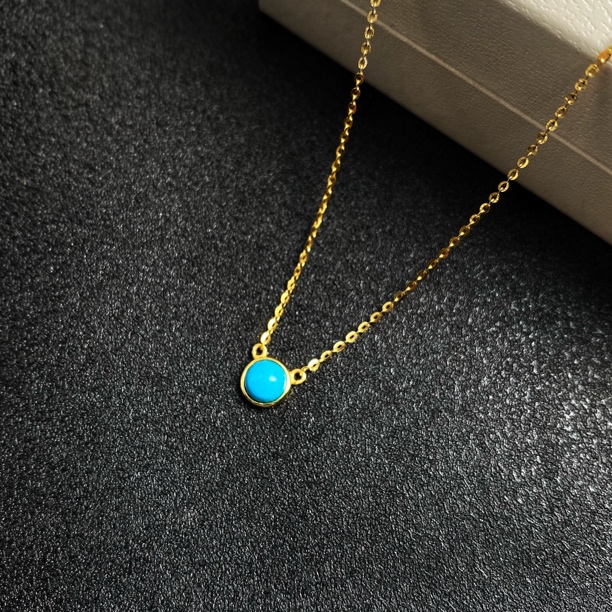 链子925银 睡美人石来运转小地球松松锁骨项链1900776