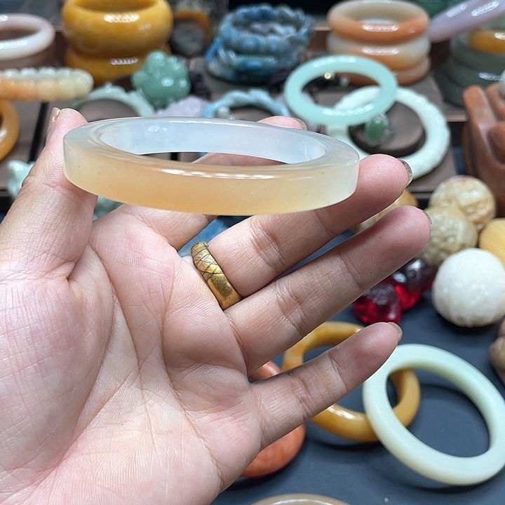 石英质玉手镯合金@***金