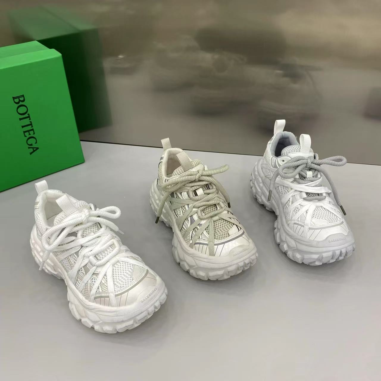 老爹鞋女2025春季新款鞋子绑带厚底网面透气休闲鞋577-391