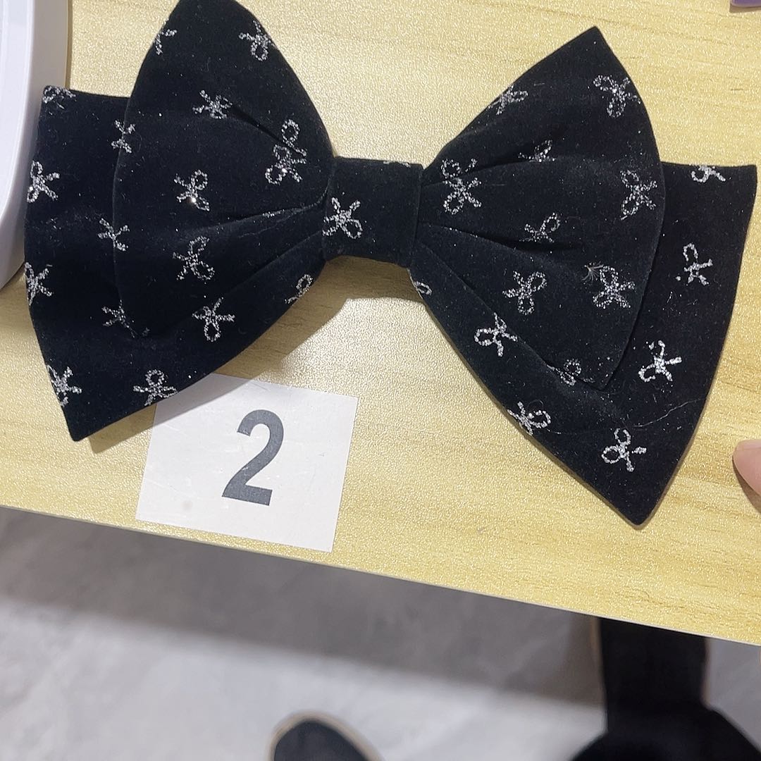 皮质铁合金蝴蝶结发夹