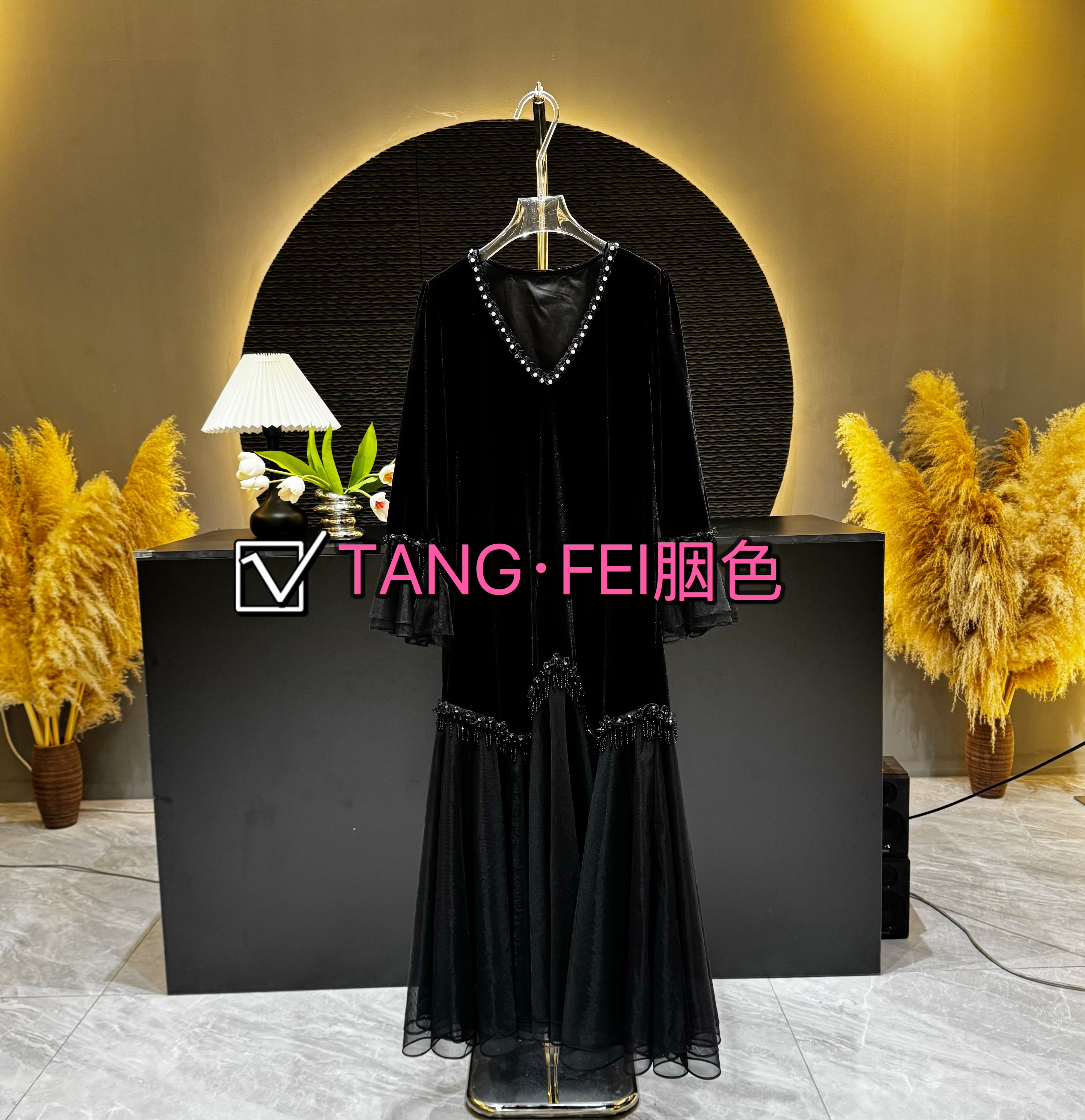 TANG-FEI胭色【蔓纱】YS0024 法式显瘦连衣裙高级感气质长裙