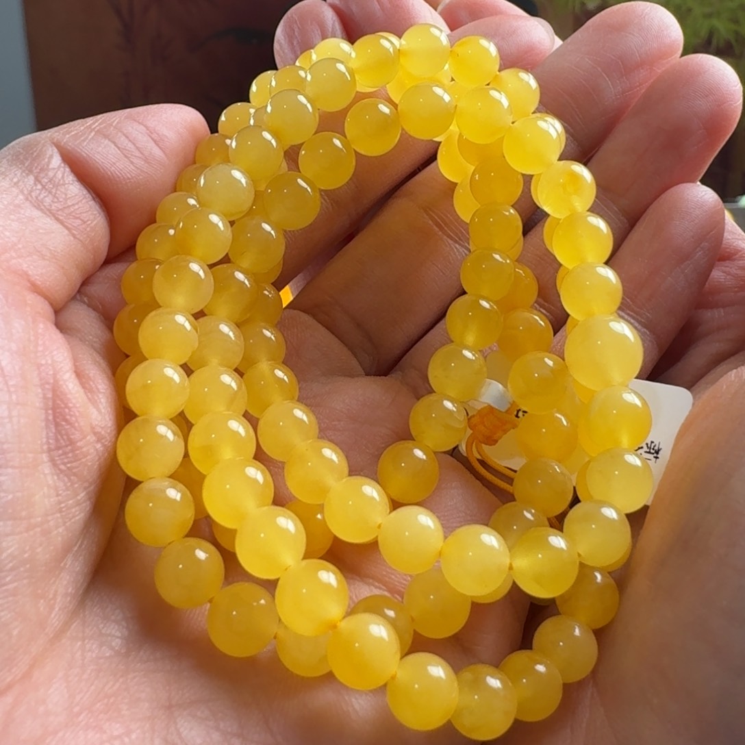 蜜蜡毛衣链未镶嵌