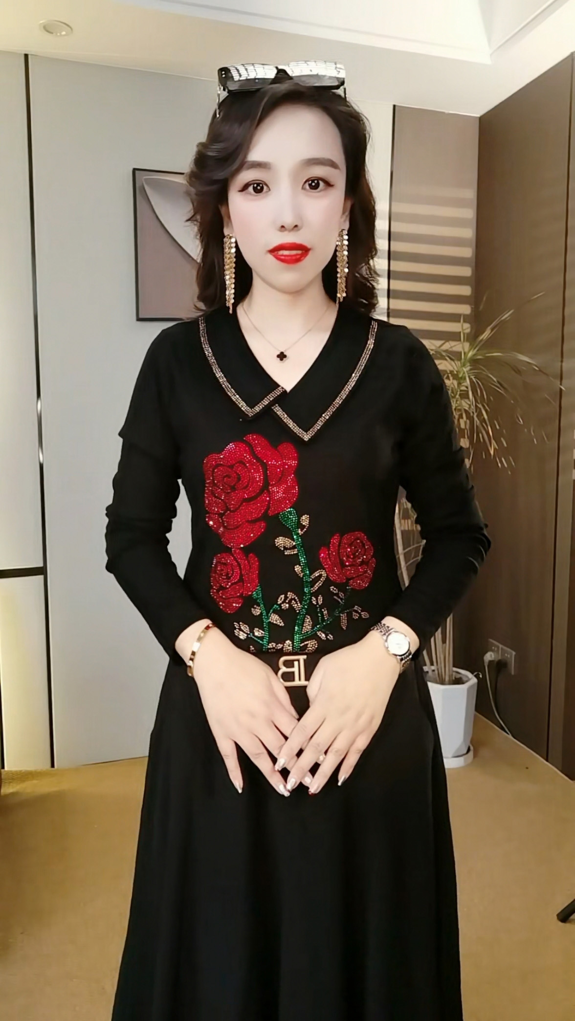 洋气翻领秋季打底衫百搭显瘦气质小衫