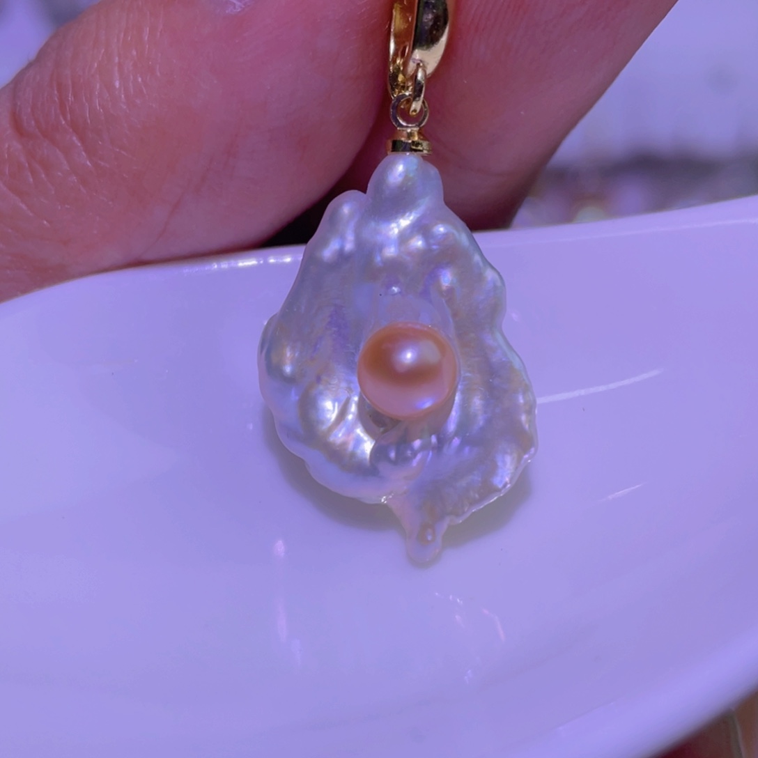 未镶嵌天然淡水珍珠吊坠淡水珍珠