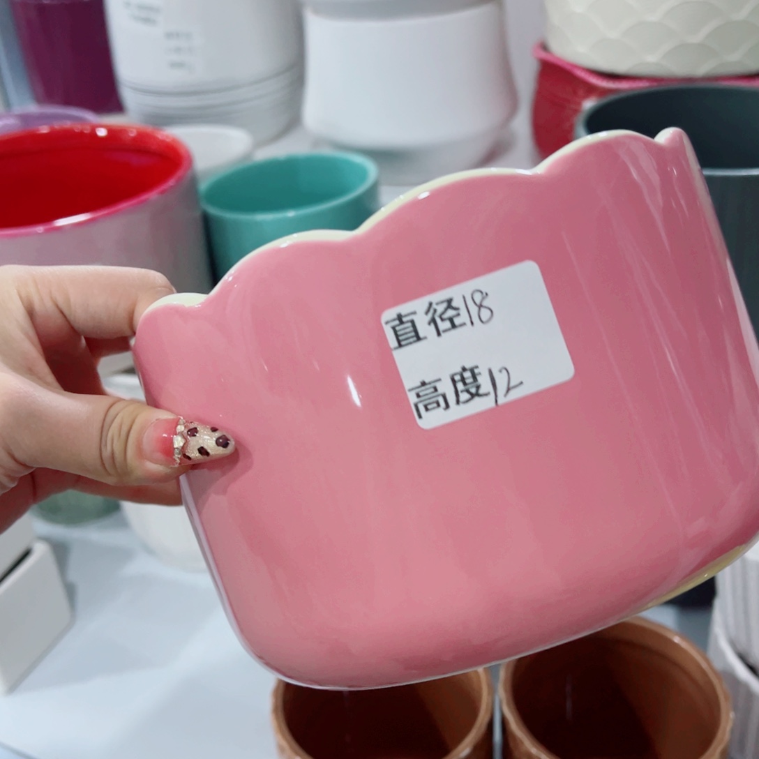 有孔，陶瓷花盆满10米包邮发货