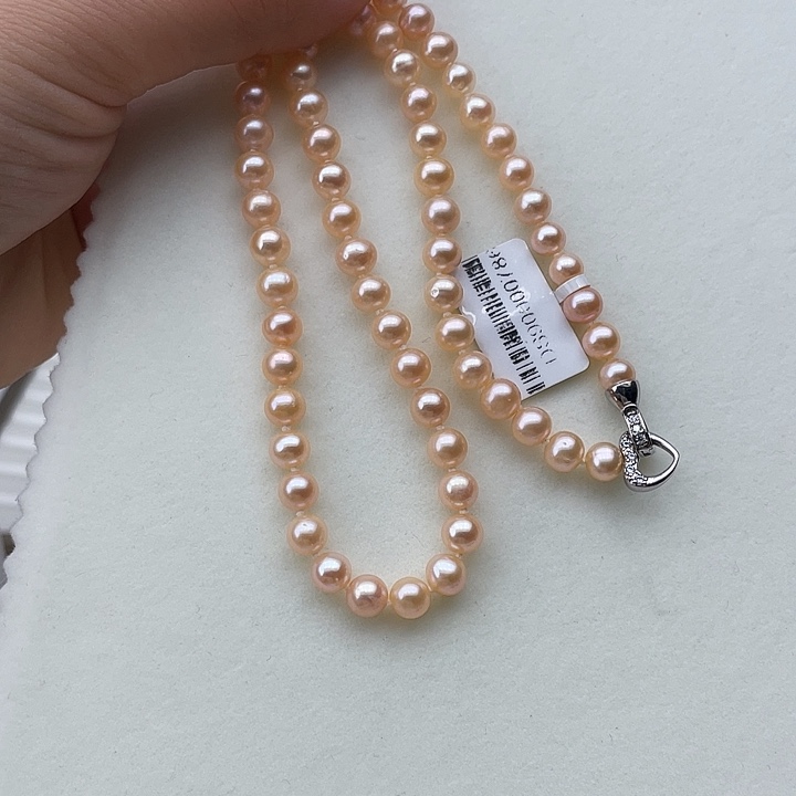 淡水珍珠颈饰未镶嵌卡6➕极光中国红