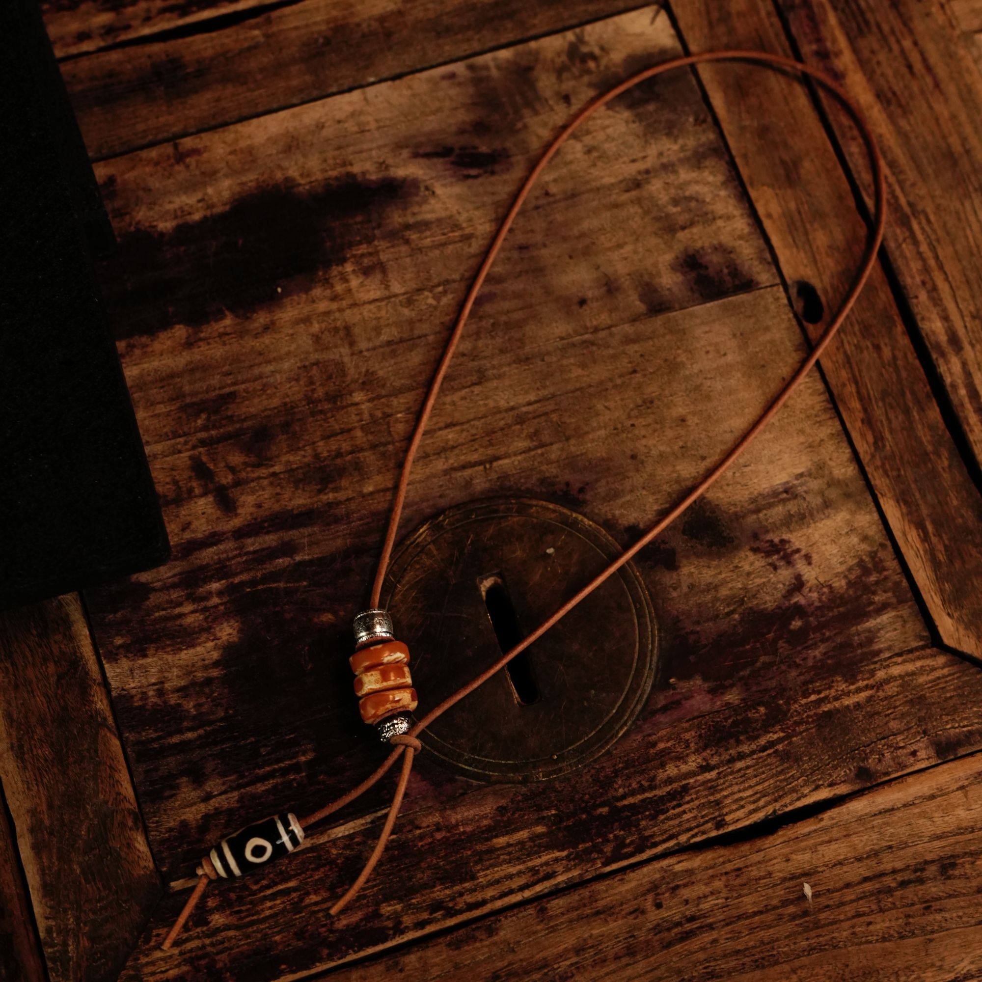 【九离烧】老蜡墩子原创脖挂茶道零配(灵石0120)