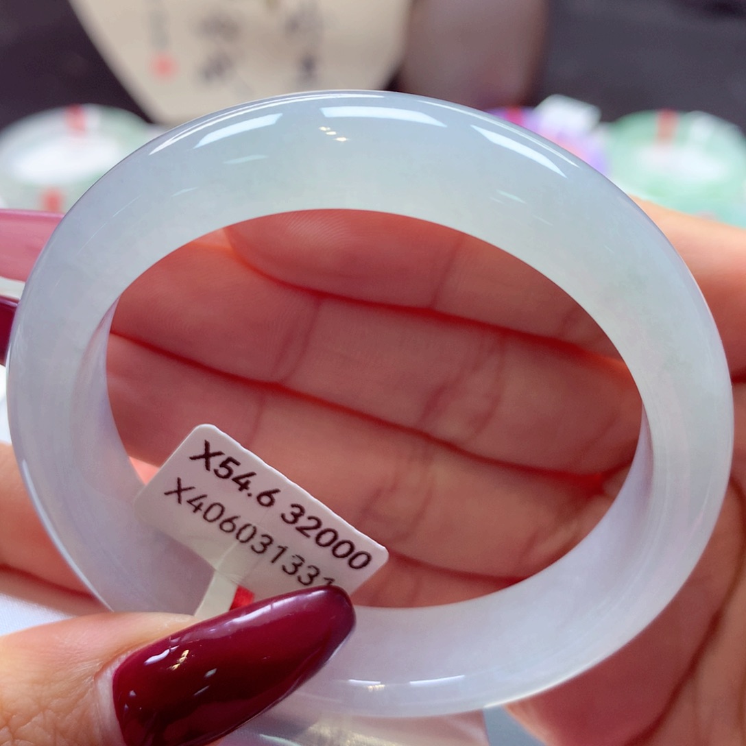 翡翠手镯未镶嵌正圈57号66