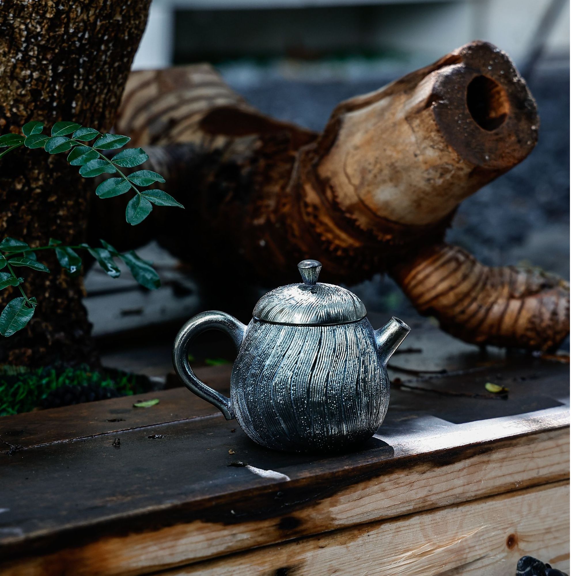 不二陶高档柴烧壶紫砂壶紫泥松木纯柴烧纯手工150毫升茶具泡茶壶