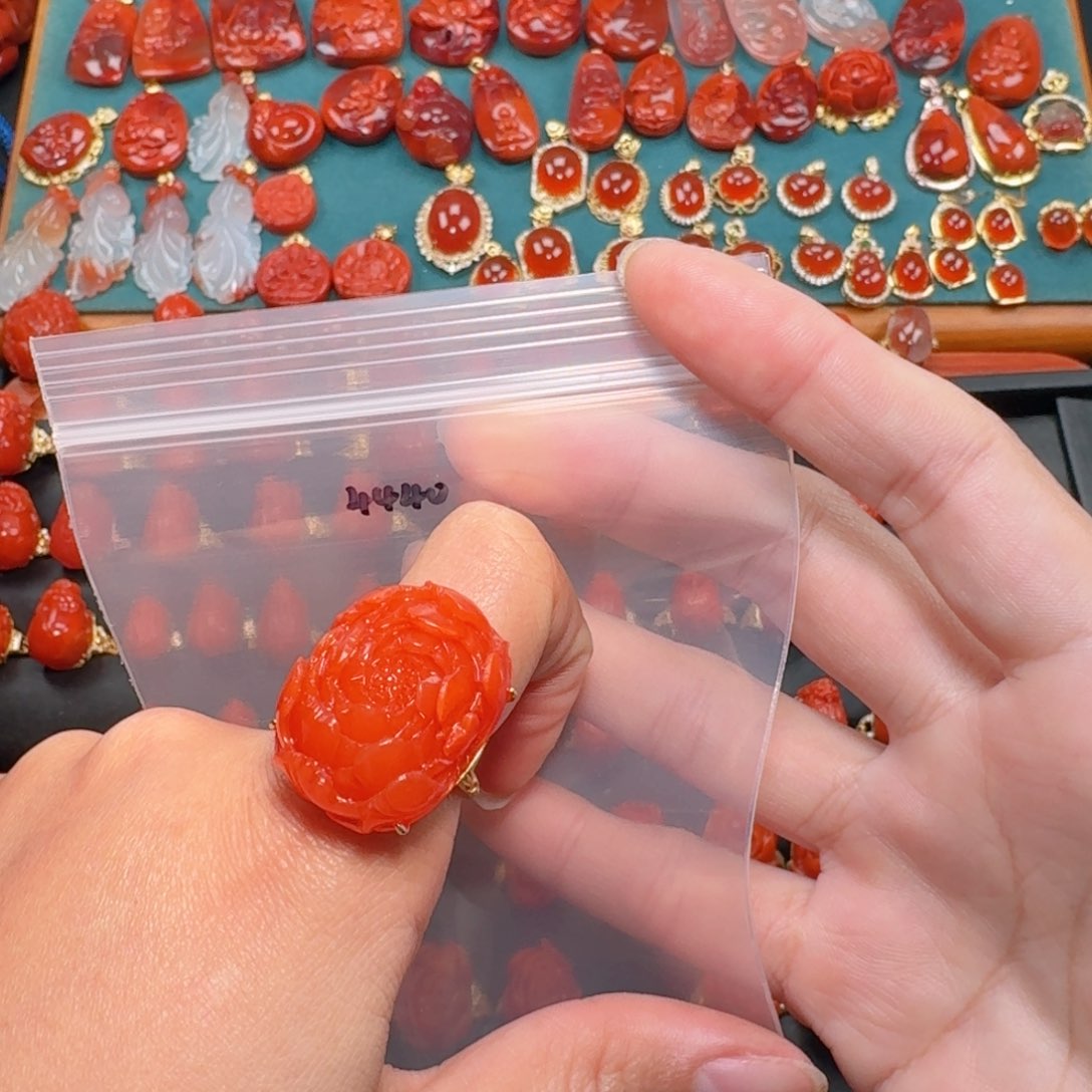 南红玛瑙南红银S925镶嵌