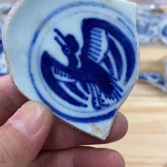 瓷片现代瓷器青花瓷片