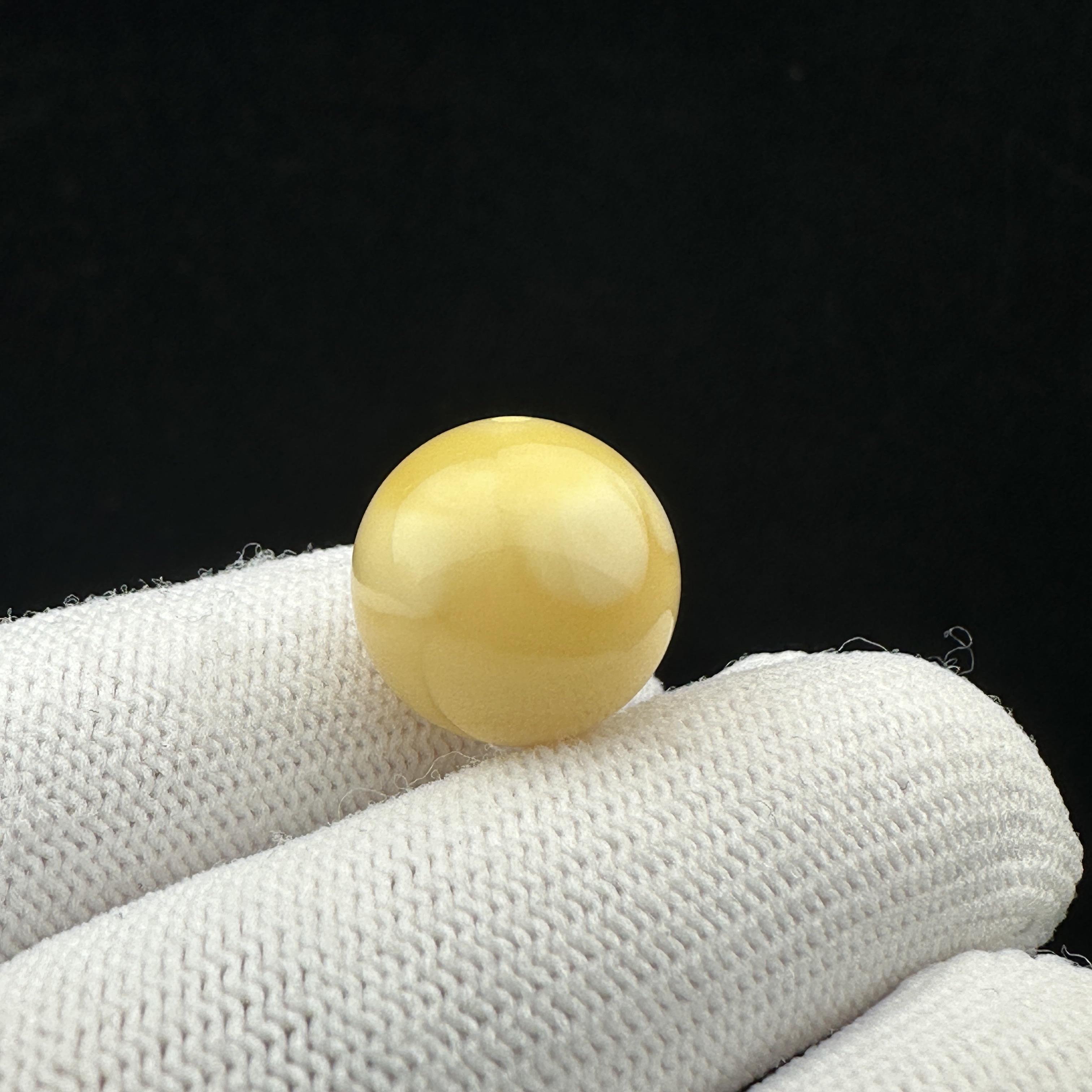 A3415天然原矿蜜蜡 圆珠14.8mm 支持鉴定 假一罚十