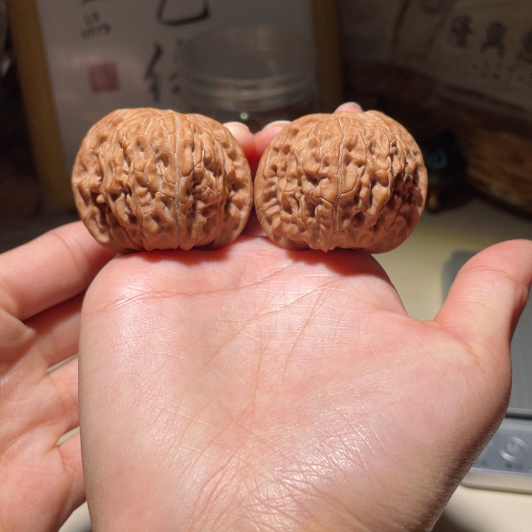 核桃把件风**程42全品磨盘