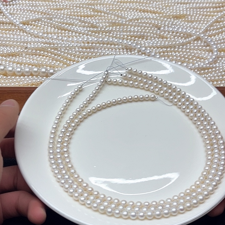 银S925镶嵌天然珍珠项链淡水珍珠14