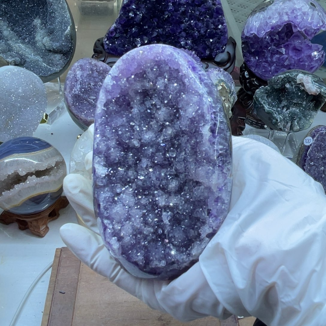 银S925镶嵌大型摆件（非配饰）紫晶