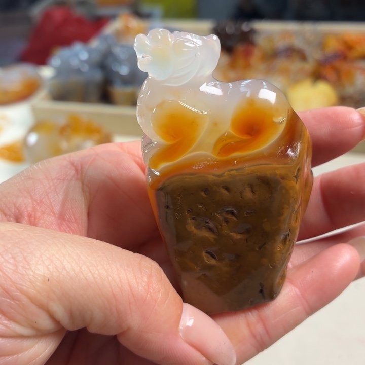 玛瑙/玉髓未镶嵌吊坠(不含链)