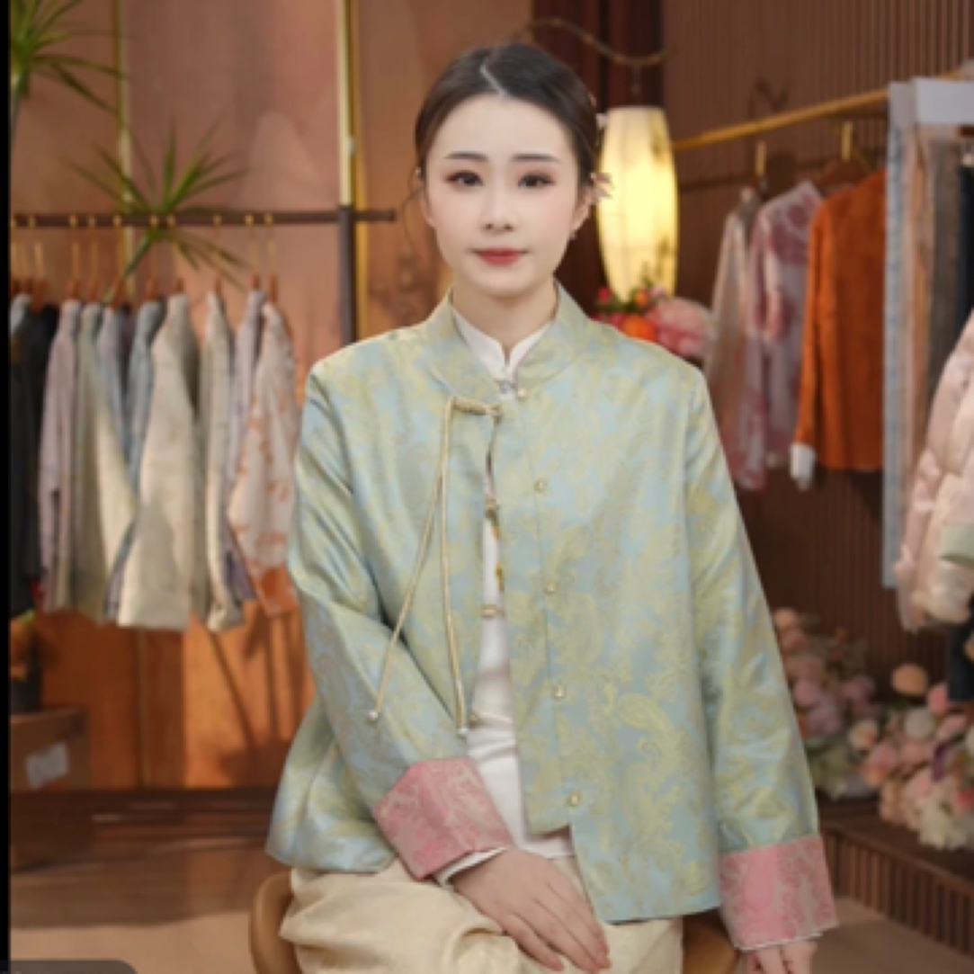 春秋单排扣女春季立领圆领夏季短外套中国风蕾丝网红时尚设计师