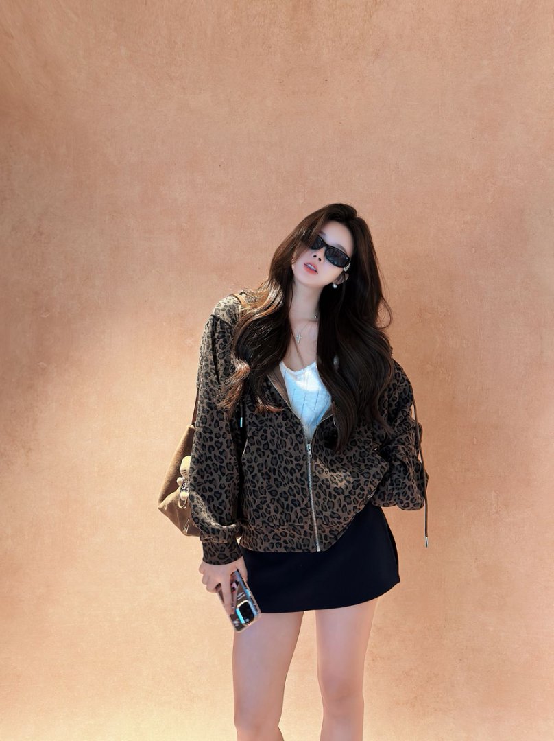 【旷野公式】豹纹 外套