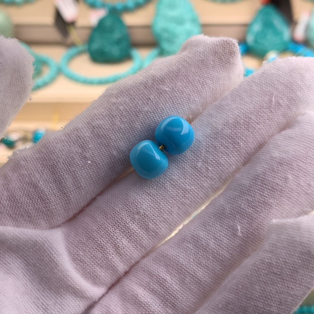 绿松石珠宝奇石未镶嵌张*妖