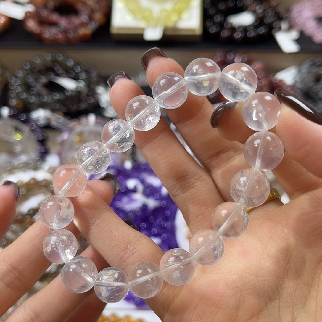 未镶嵌水晶手链11 m 透奶白水