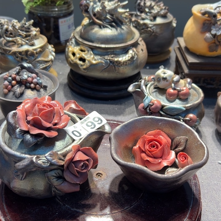 柴烧茶器，纯手工制作