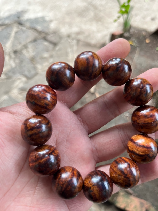 海南黄花梨虎皮纹2.0手串