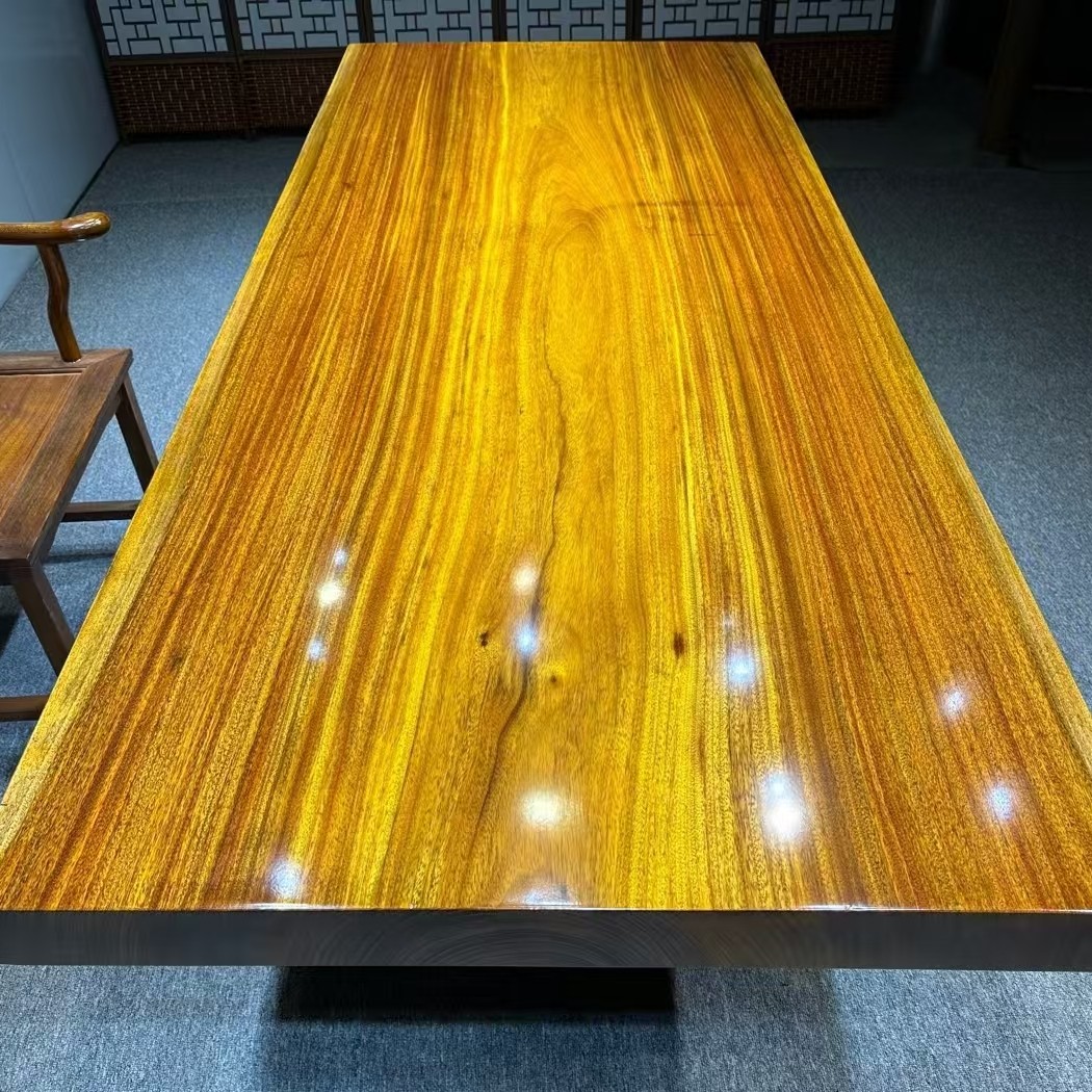 非洲进口纯实木大板茶桌办公桌会议桌230*100*10全方