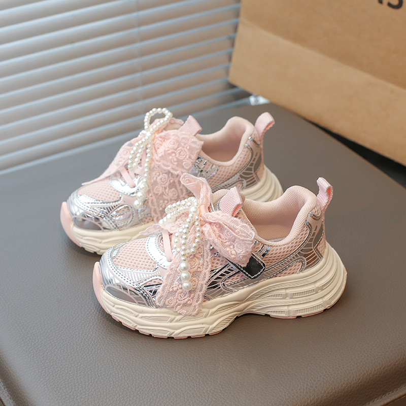 女童鞋子儿童运动鞋2025秋季新款中大童鞋轻便小女孩公主鞋老爹鞋