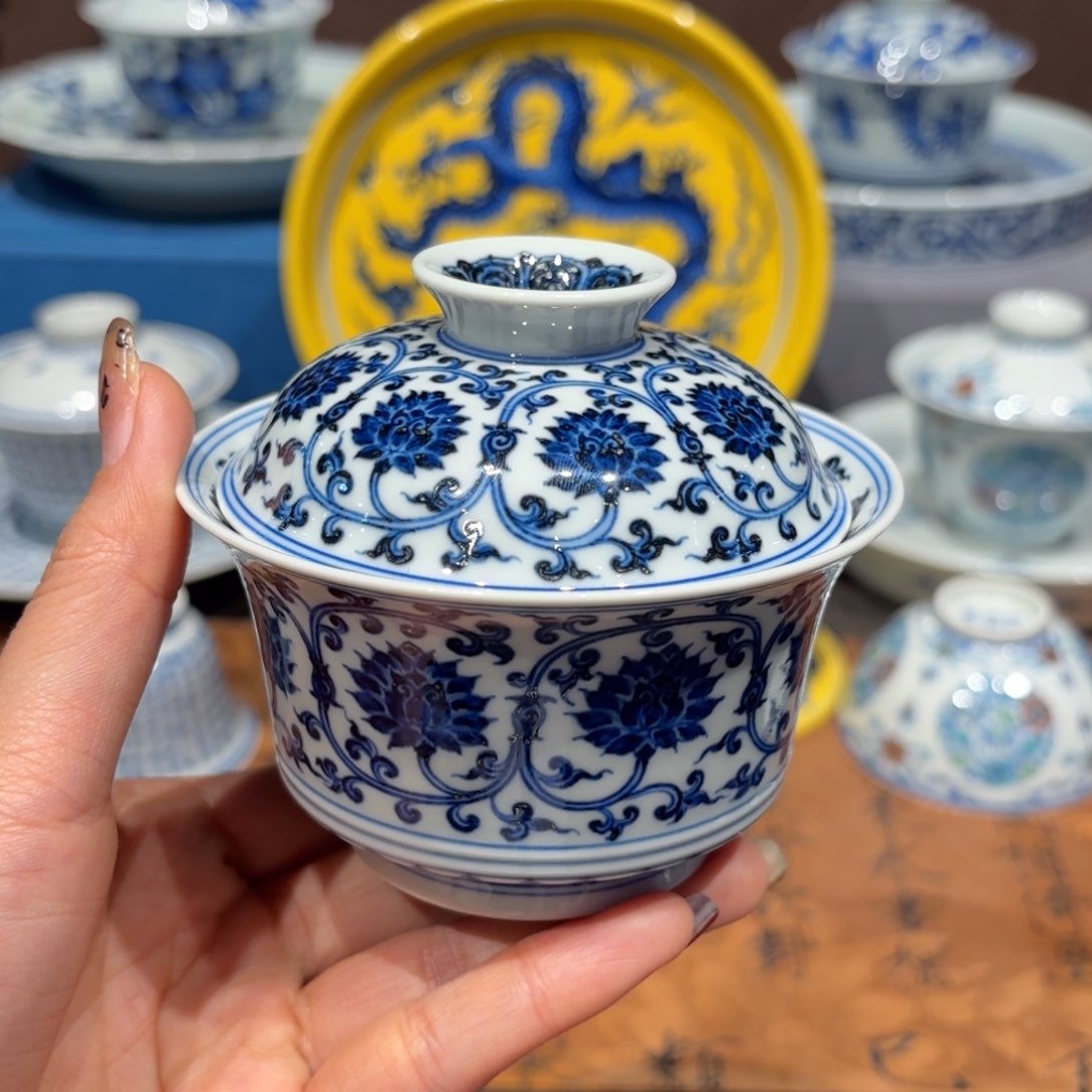 瓷片手工手绘陶瓷茶具