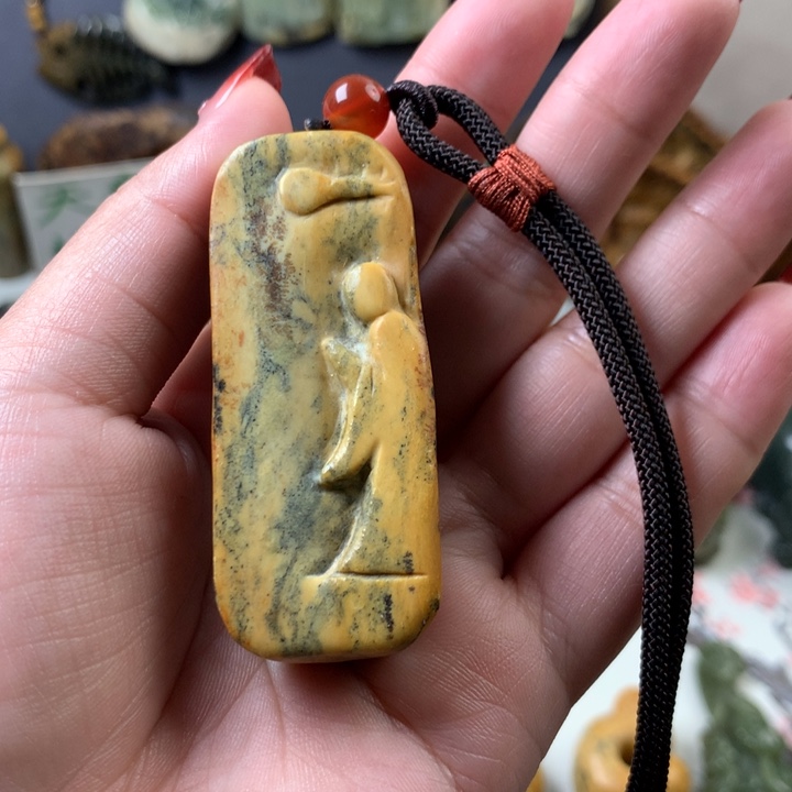 岫岩河磨玉（透闪石质玉）手把未镶嵌