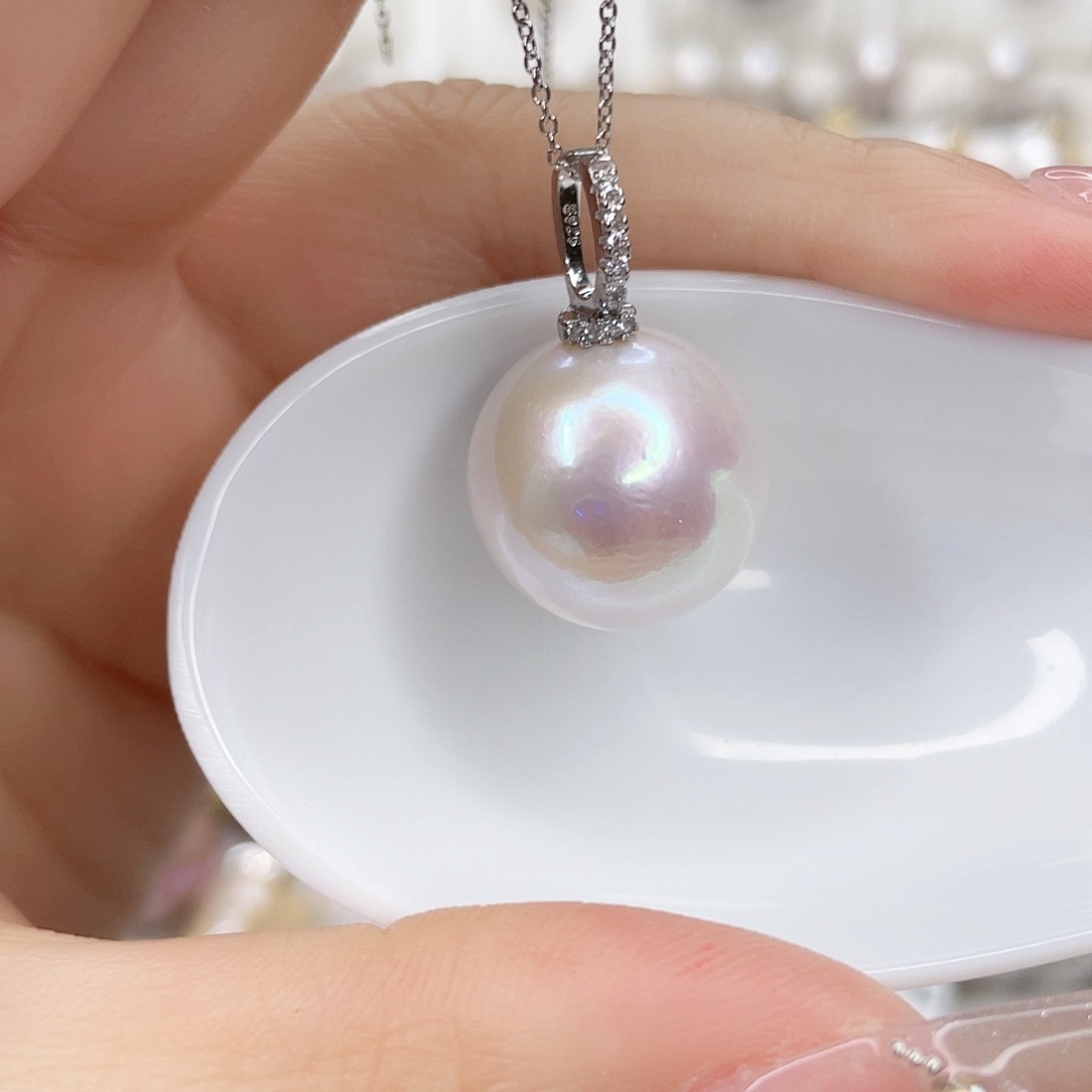 淡水珍珠颈饰银S925镶嵌