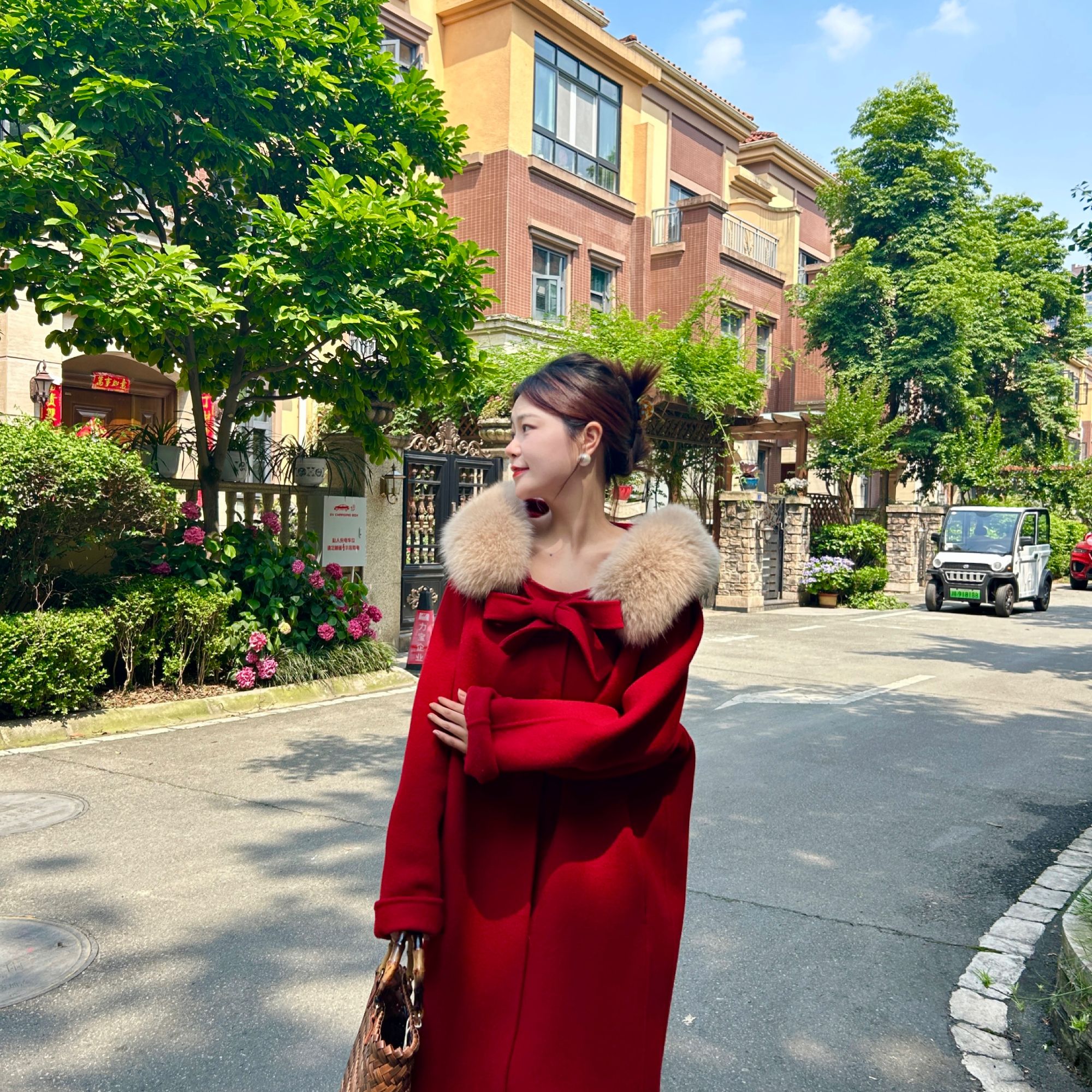 STWO-【小魔女升级款】100%羊毛时尚国风斗篷款纯手工双面羊毛大衣