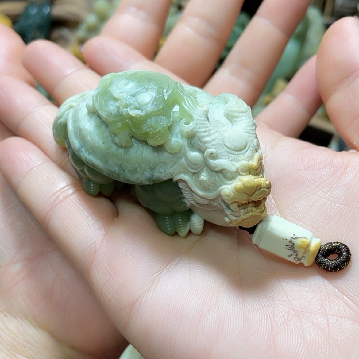 【闪购商品】岫岩河磨玉（透闪石质玉）把件未镶嵌小*