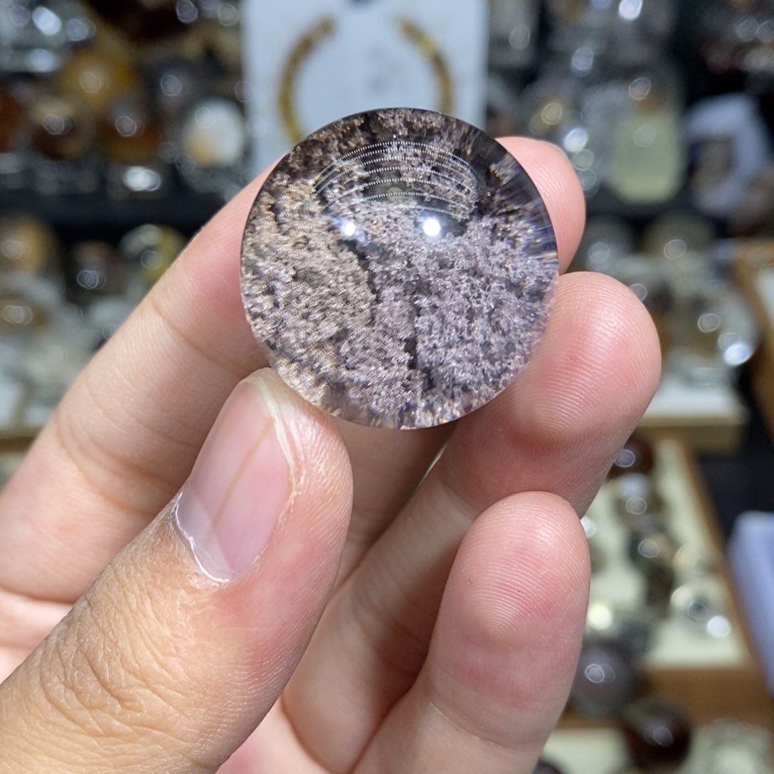 水晶圆珠27mm未镶嵌水晶