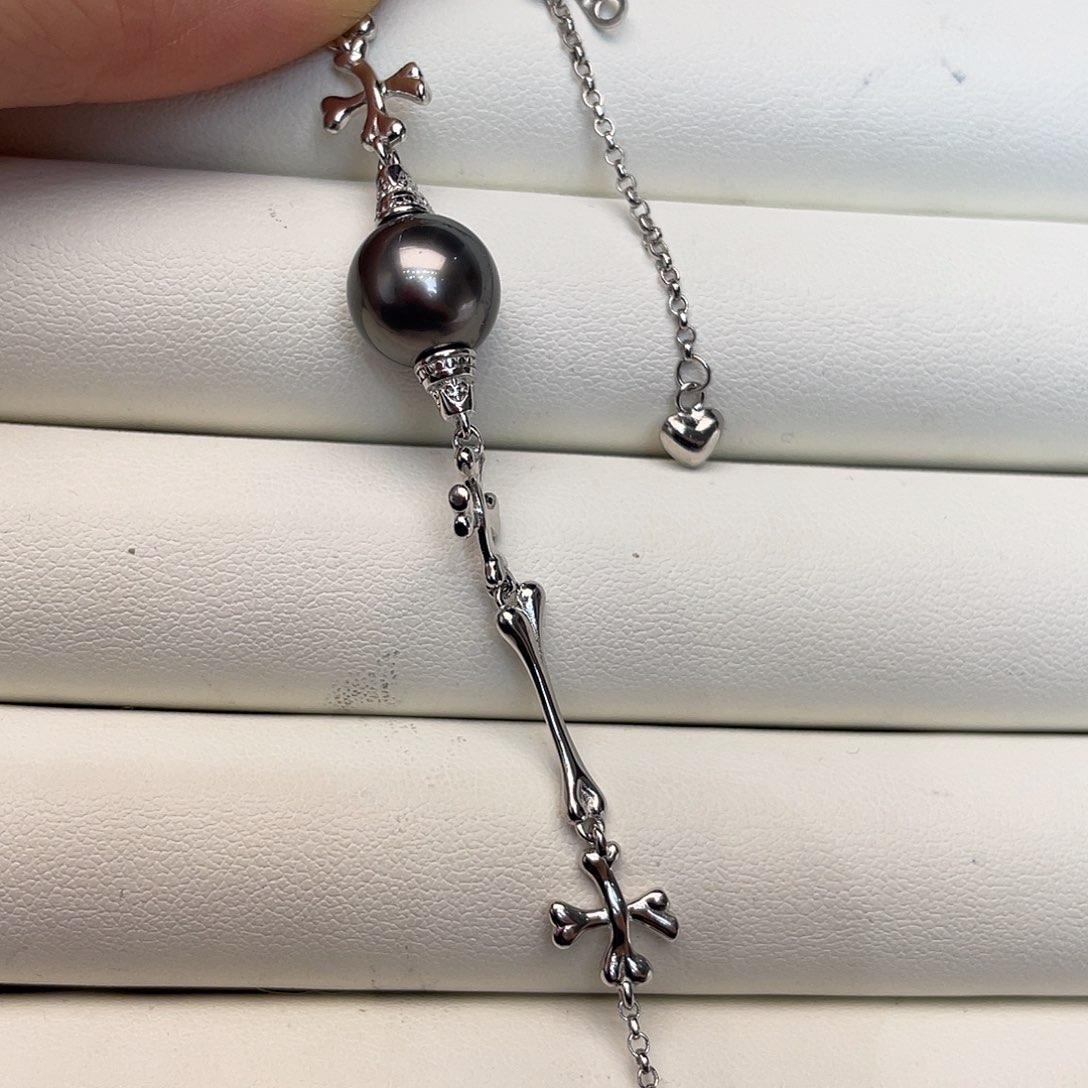 海水珍珠银S925镶嵌手绳