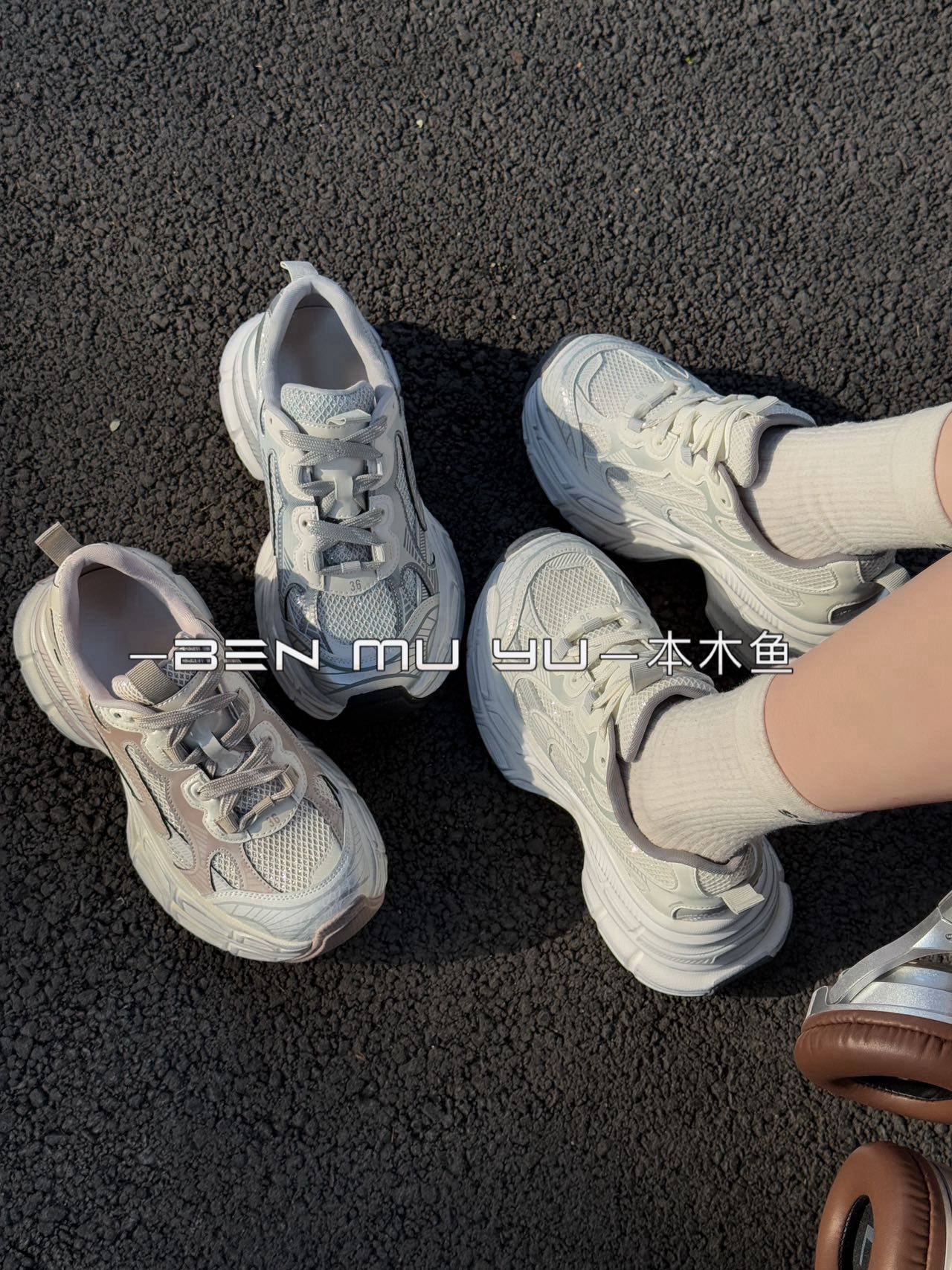 【木草草木6883】时尚百搭厚底老爹鞋