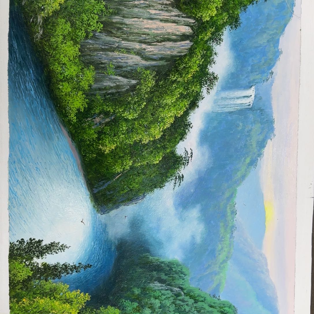 油画一起加油努力