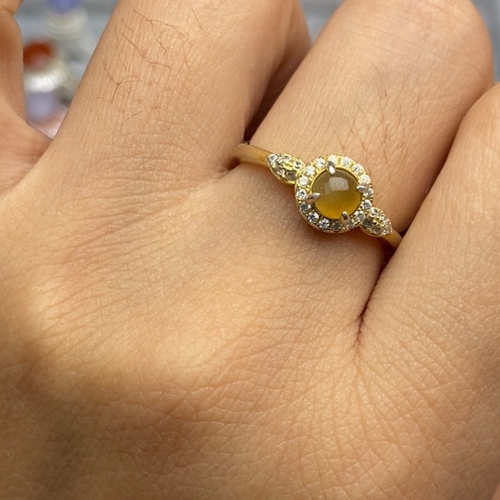 翡翠颈饰银S925镶嵌戒指