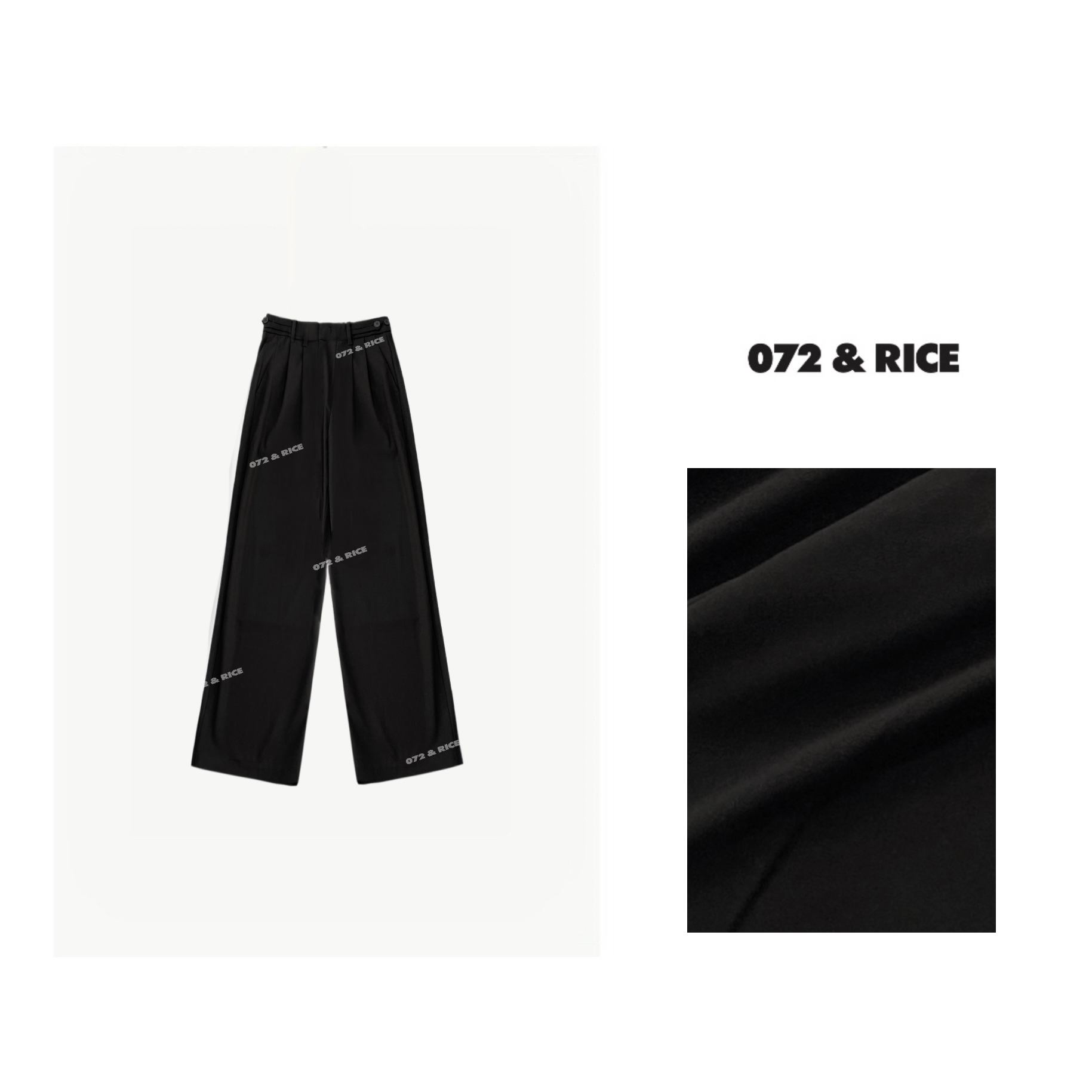 072 & RICE【耳朵裤】夏季休闲常规直筒长裤 24KB07 FF11