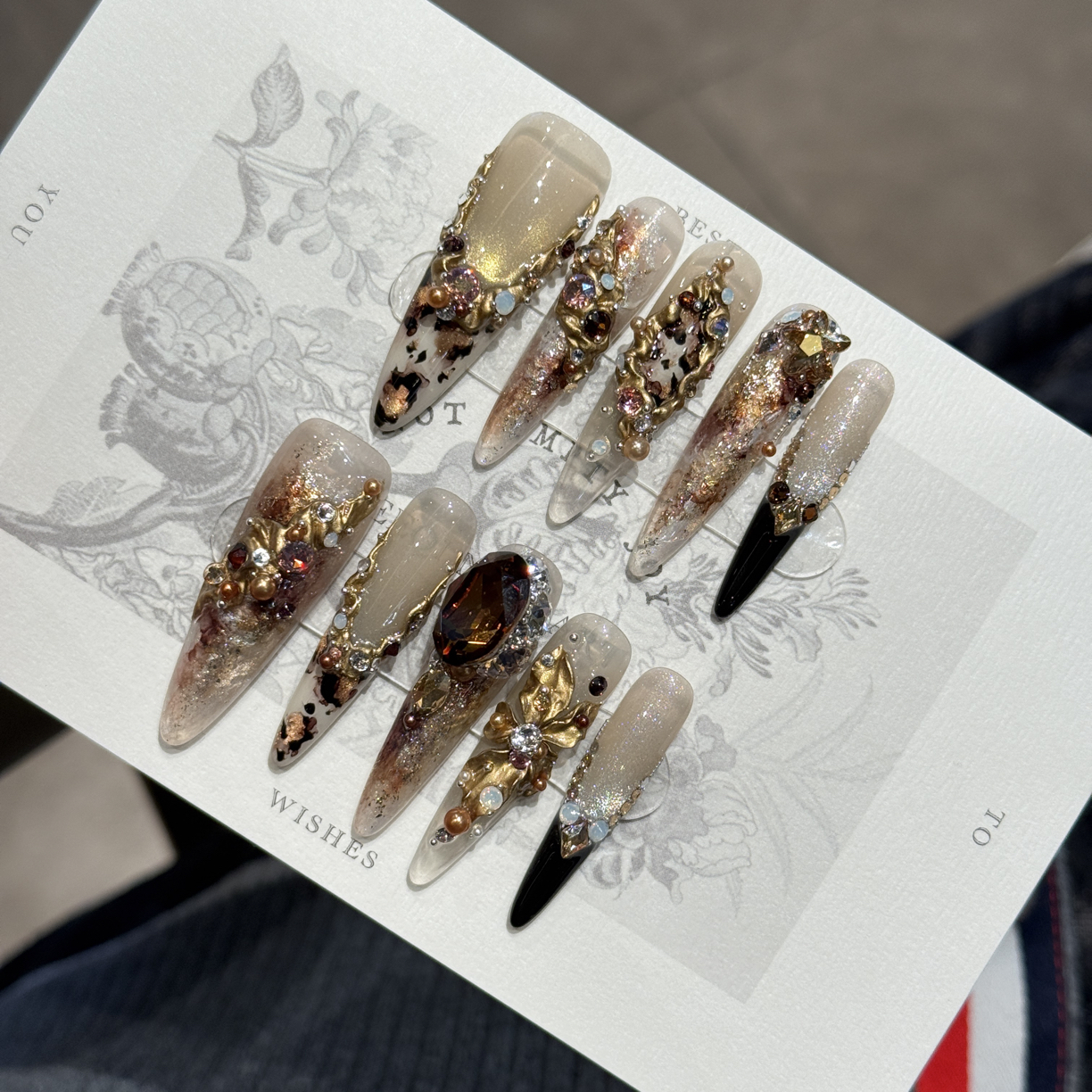 【重工款】Yeeqi | 豹辣 雕花华子设计款 手工穿戴甲定制