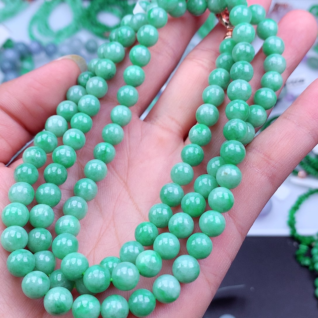 未镶嵌手链翡翠项链108颗