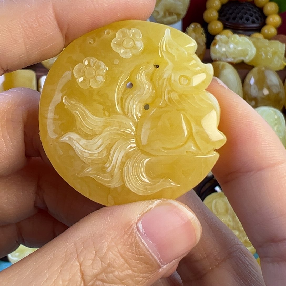 蜜蜡吊坠(不含链)未镶嵌