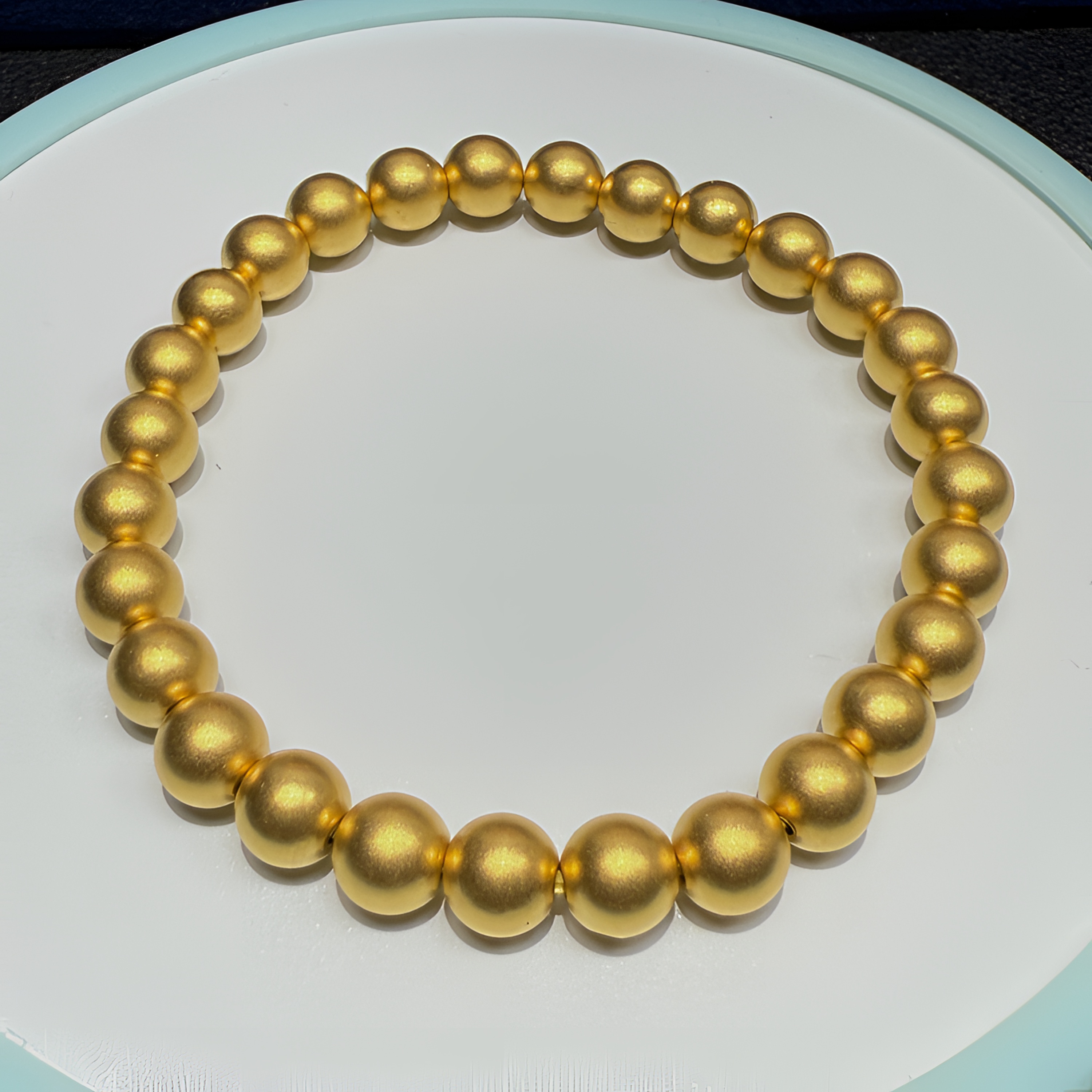 【老王黄金】足金999  6mm古法金珠28粒   LAZ371
