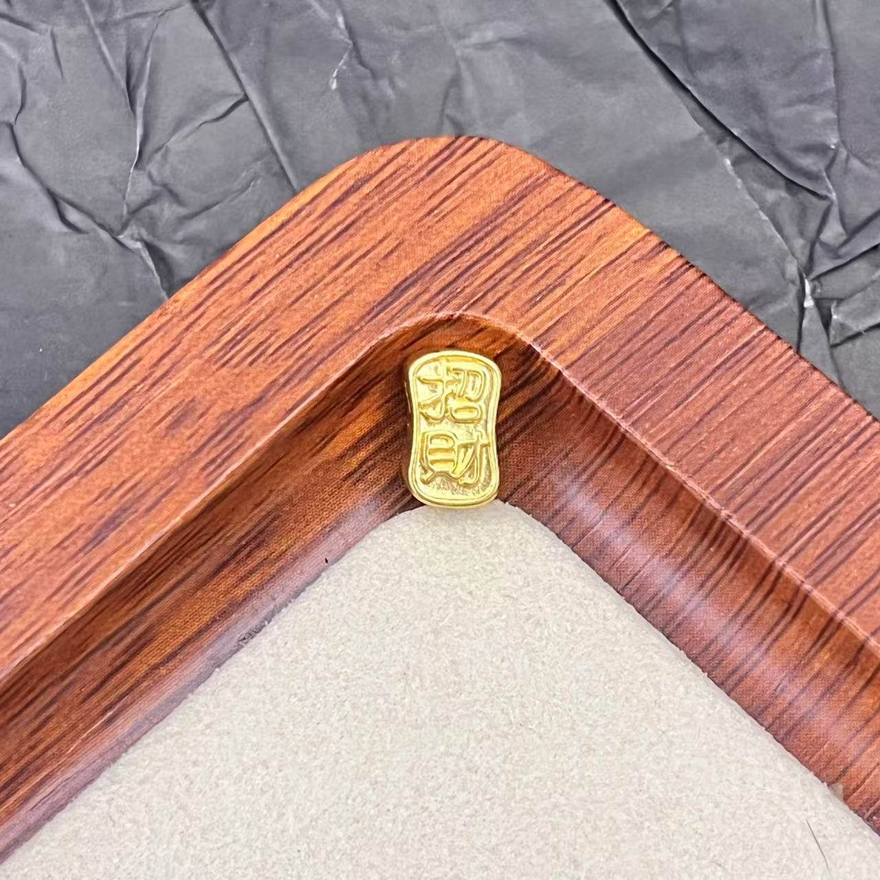 君潮黄金足金999黄金通孔招财纳福编绳款DP1282