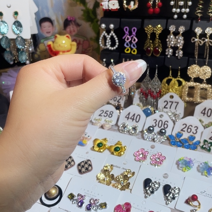 锆石锌合金合金耳饰耳环