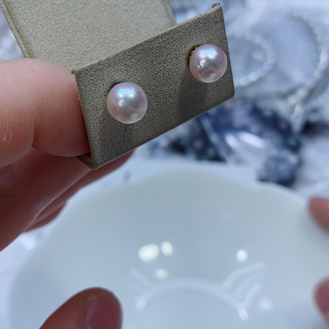 海水珍珠耳饰18K金镶嵌