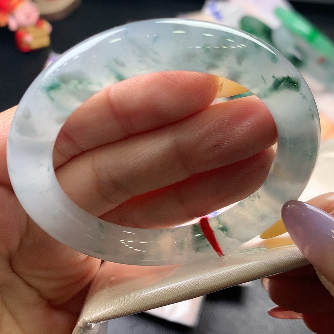 翡翠未镶嵌手镯53圆