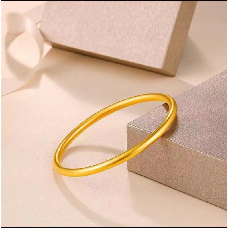 【专柜同款】卡5素圈古法手镯经典简约百搭