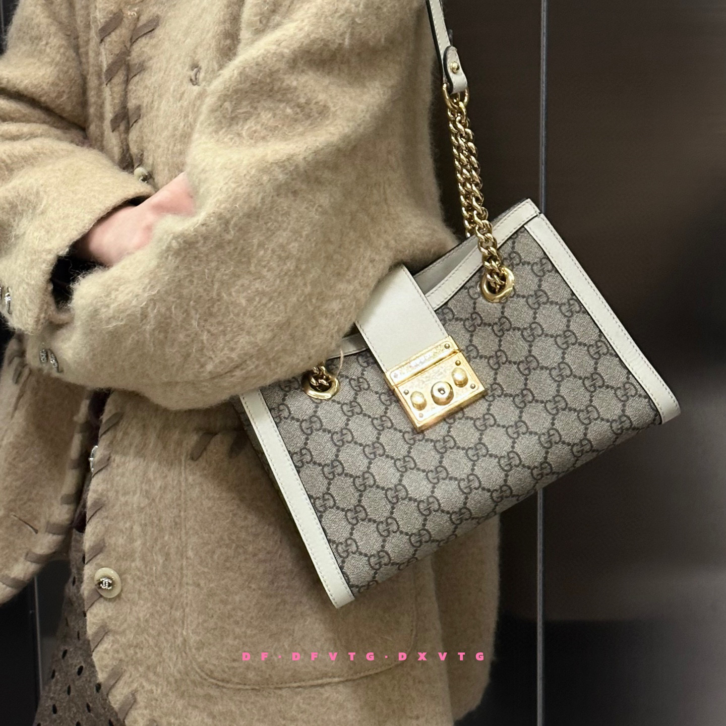 95新 GUCCI/古驰 gucci 老花padlook单肩包